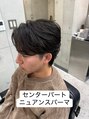 クロム トウキョウ ザ バーバーアルト 神保町店(CHROM TOKYO the Barber ALT)&nbsp;センターパート×ニュアンスパーマ