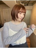 10代20代30代モカブラウンレイヤーボブミルクブラウン