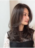 ミディアムレイヤーカット_韓国顔周り調布ウルフハッシュカット