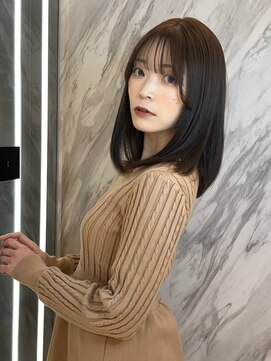 エクラートリュクス 津田沼(ECLART Luxe) シースルーバングの艶ミディ