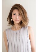 外国人風フェミニンボブ