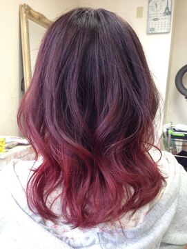 フェリシータ 総持寺店(felicita) 抜け感ローズバイオレットグラデーション＠セミロング