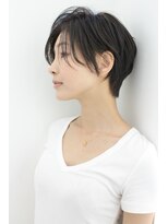 クラン 六甲道(Chlan) 長め前髪くびれショート×地毛風ブラック【灘区/六甲道】