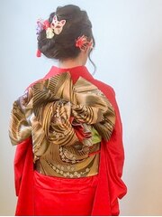 成人式/振袖/帯締め/ルーズアレンジ/卒業式/袴/札幌/札幌駅