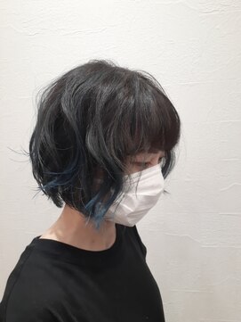 フラワー 六甲道(flower) アイスブルー×フォギーショート