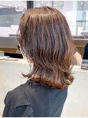 オリーブベージュレイヤーカットレイヤーロング_ba331871