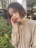 スピンヘアワークス(Spin Hair Works) ゆるふわボブ_ピンクベージュ@佐藤