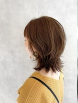 アイディール 心斎橋店(:ideal) 20代30代40代☆ミディアムレイヤーでナチュラルウルフ☆