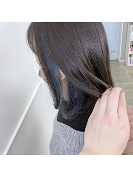 テクライズ 豊橋店(TECHRISE) グレージュとネイビーブルーのインナーカラー☆