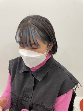 エンドリンク(endlink) 前髪インナーカラー×スカイブルーカラー