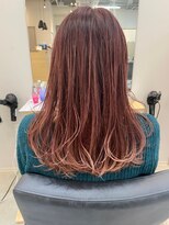 モルニ(MORNI)&nbsp;髪質改善トリートメント_マロンベージュ Aラインボブ かきあげ