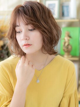 カバーヘア イヴ 戸頭店(COVER HAIR EVE) ■カーキベージュ大人ガーリーボブパーマ509-3戸頭20代30代40代