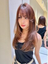 ロンド アンブル 四条烏丸(Lond ambre) エアリーロング/ピンクブラウン/韓国/前髪_4405