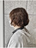パーマボブ/ショートボブ/明るめ/ナチュラル/朝霞