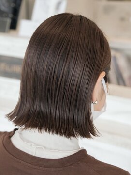 ニュイ(NUIT) ダブルカラーミルクティーベージュカラーケアブリーチ韓国ボブ