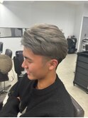 シルバーカラー　ブリーチ　ダブルカラー　メンズサロン