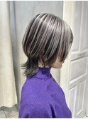 ○中性ウルフカットアンブレラカラーロングウルフヘア表参道
