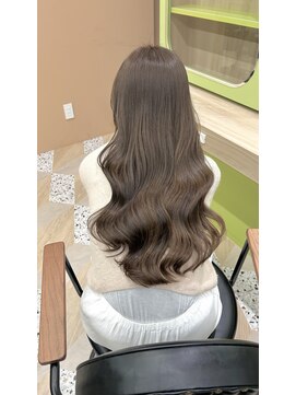 ノー バイ イオエ 西梅田(no. by ioe) ブリーチなしカラー/髪質改善/ミルクティーベージュ/小顔ヘア