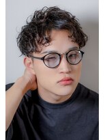 ファイン 三笠店(Fine)&nbsp;20代30代40代王道メンズショート☆無造作パーマセンターパート