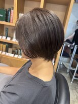 オーガニック ライフ 若葉 鶴ヶ島(organic+life)&nbsp;前髪なし透明感ショートボブ◎小顔×大人可愛いナチュラルボブ