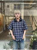 マッシュブロンド/メンズカット