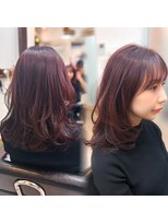 スウド(Swd)&nbsp;顔周りレイヤー/ウルフ/ローズピンク/シースルーバング