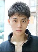 メンズヘアツーブロック刈り上げ【ナチュラル束間ショート】
