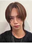 【ストレートセンターパートウルフ】