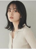 セミロング20代30代ストレートレイヤー前髪なし前髪あり越谷