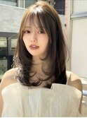 美髪レイヤーカット/顔まわりレイヤー/くびれロングレイヤー