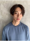 センターバング×ビジネスヘア