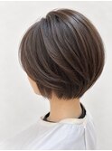 大人の丸みショートボブ×柔らかレイヤーカット艶髪ヘア