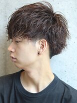 リップスヘアー 銀座(LIPPS hair)&nbsp;工口パーマゆるウェーブサイドパートツーブロックソフト刈り上げ