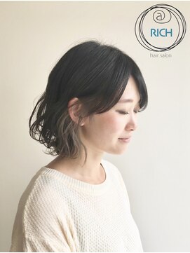 アットリッチ(@RICH) ボブ×インナーグレージュ