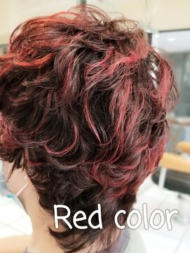 ピュア プレイス ラボ(PURE PLACE LABO) 【PURE PLACE×北島】ハイライトonレッド×ショートヘア