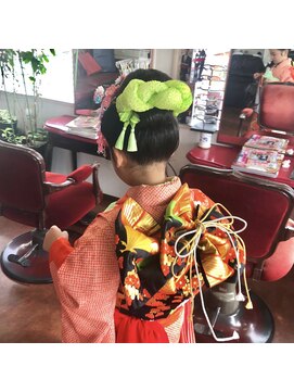 うお座 七五三の着付け&日本髪