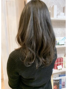 キャアリー(Caary) 福山市ヘアカラー人気Caary大人グレージュにヨシンモリ巻き^ ^