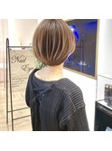 大人可愛い20代30代40代 大人ショートボブ×3Dハイライト