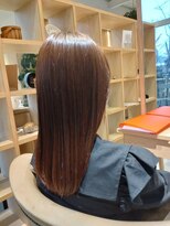 アドラーブル 松崎店(adorable) 艶感♪髪質改善☆ピンクベージュハイライトTOKIOトリートメント