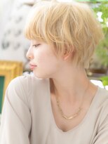 カバーヘア ブリス 川口(COVER HAIR bliss) ブロンドカラー外国人風小顔マッシュパーマT2川口10代20代30代