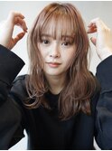 ラフウェーブ/ニュアンスカラー/シアベージュ