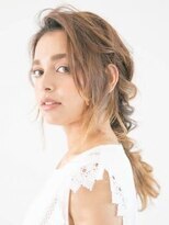 アース 川崎店(HAIR&MAKE EARTH) アレンジ_グラデーションカラー_ダウンスタイル_小顔