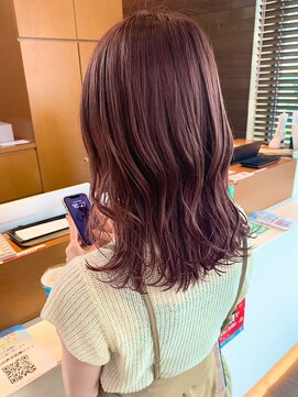 イーストハムアール(EAST HAM r) レイヤーミディアム×艶髪チェリーブラウン