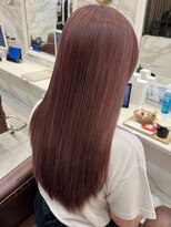 ティンク 関内(Tink)&nbsp;ツヤツヤモーブピンクのストレートロング