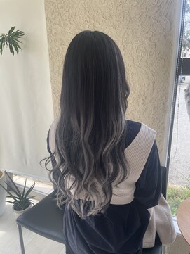 カーラ エクステンション(cara extension) ホワイトシルバーハイライトグラデシールエクステ