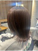 艶髪/外はねミディ/ダークブラウン