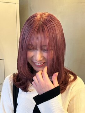 エンター 天神店(ENTER) 透明感カラー/ピンクベージュ/レイヤーカット/ENTER 天神店