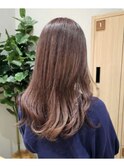 ナチュラルブラウン×セミロングレイヤー