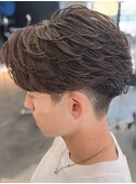 奈良men'sフェザーパーマフェザーショート
