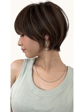 ゴカン バイ ジル ブラン 名古屋(Gokan by JIL BLAN) ハイライトバレイヤージュダブルカラーショートカット30代40代